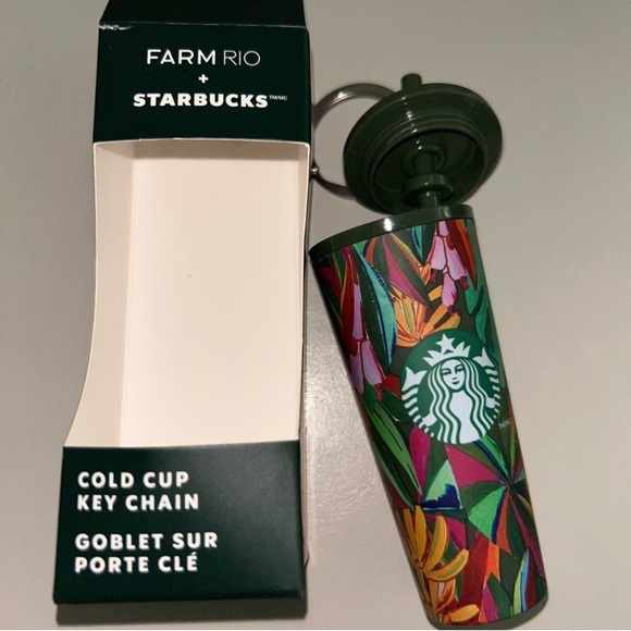 Starbucks x Farm Rio Floral cup Keychain - Picture 2 of 4